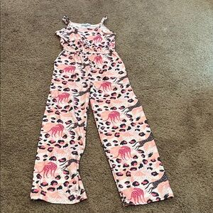 Daisy Pink and Black Wide-Leg Jumpsuit